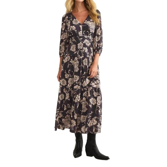 NEW Z SUPPLY adelina ari floral midi dress in parchment - Picture 1 of 6